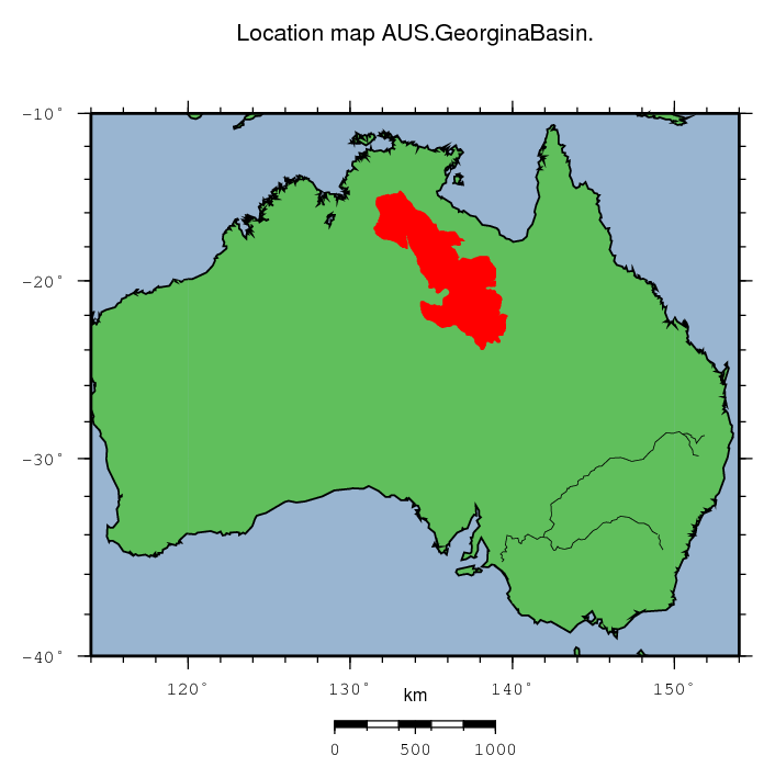 Georgina Basin location map