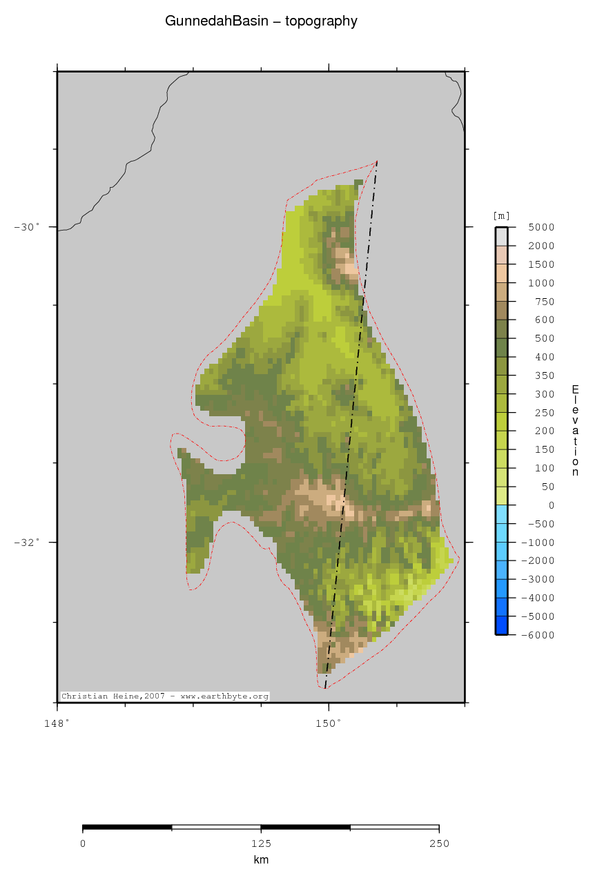 Gunnedah Basin location map