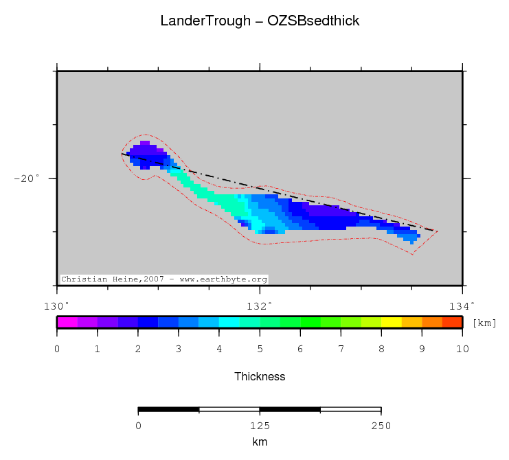 Lander Trough location map