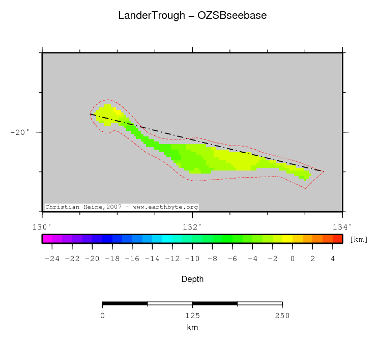 Lander Trough location map