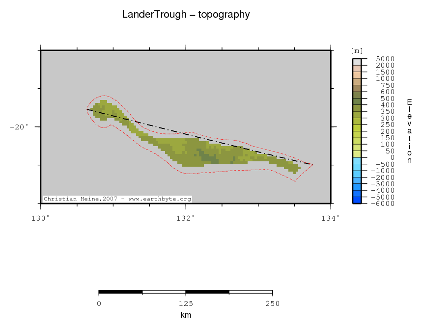 Lander Trough location map