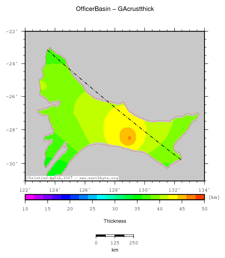 Officer Basin location map