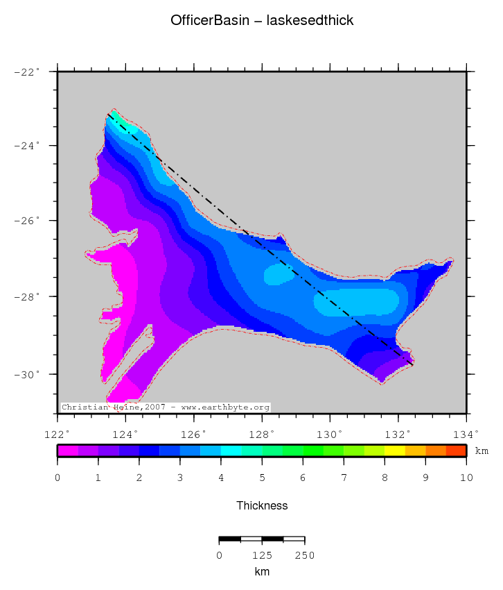 Officer Basin location map