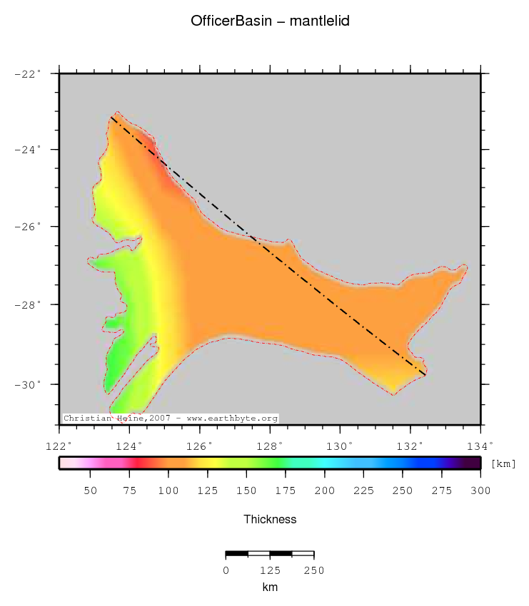 Officer Basin location map