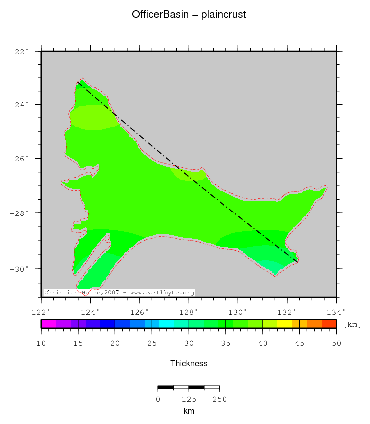 Officer Basin location map