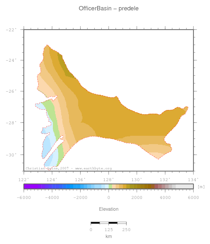 Officer Basin location map