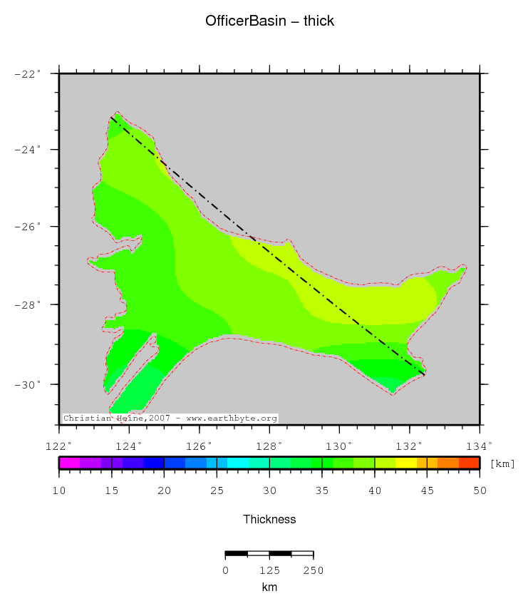 Officer Basin location map