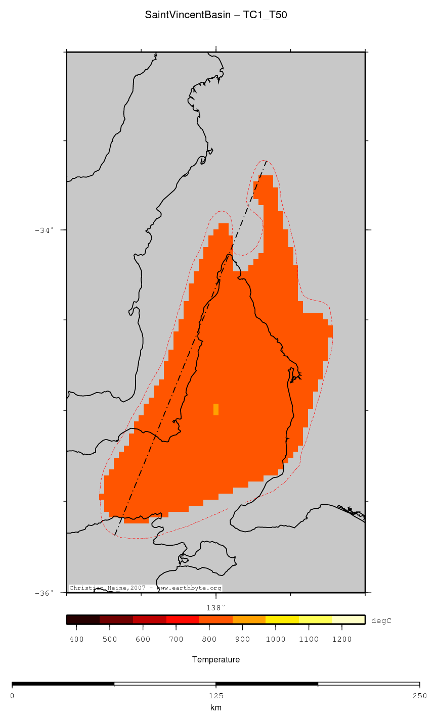 Saint Vincent Basin location map