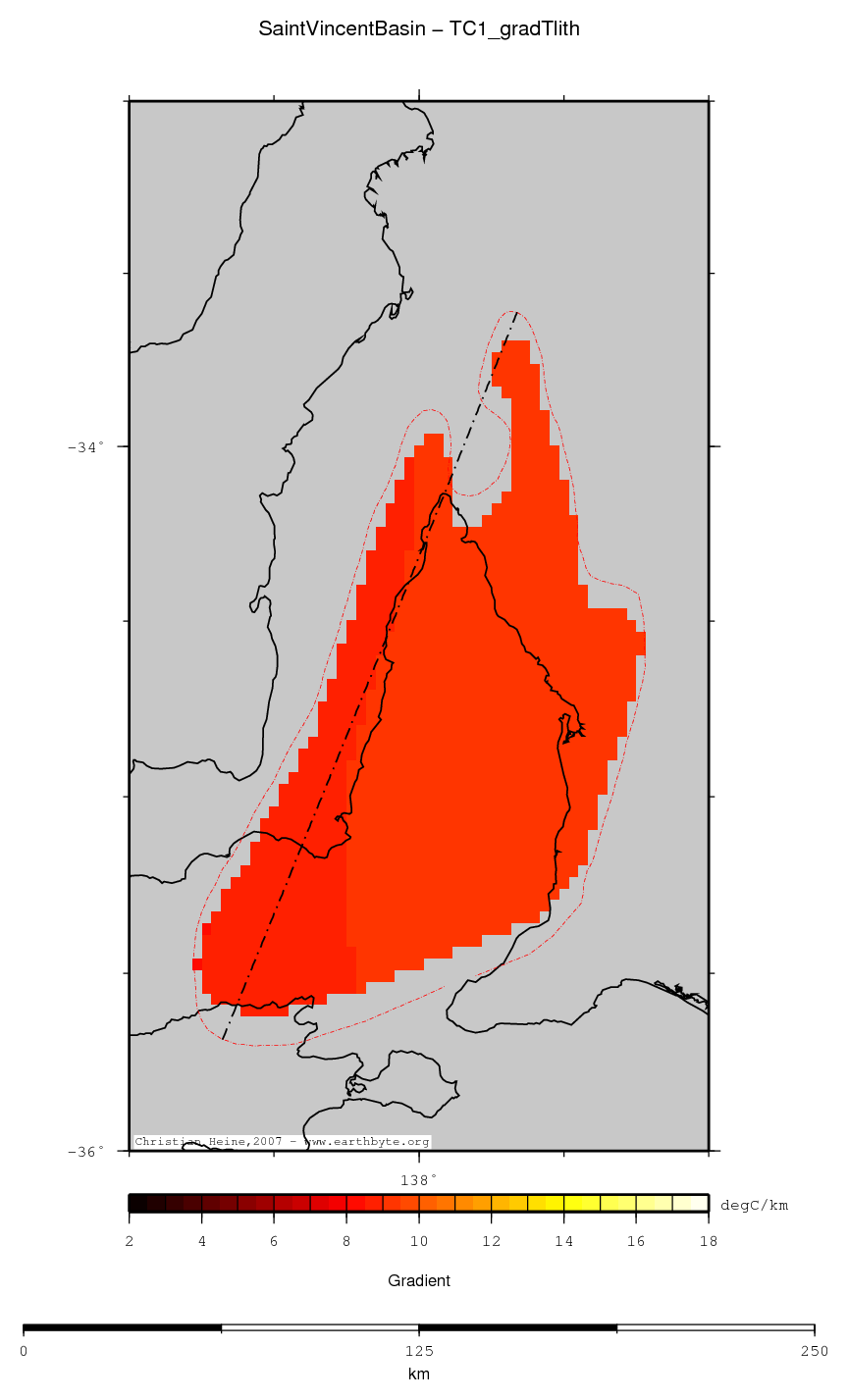 Saint Vincent Basin location map