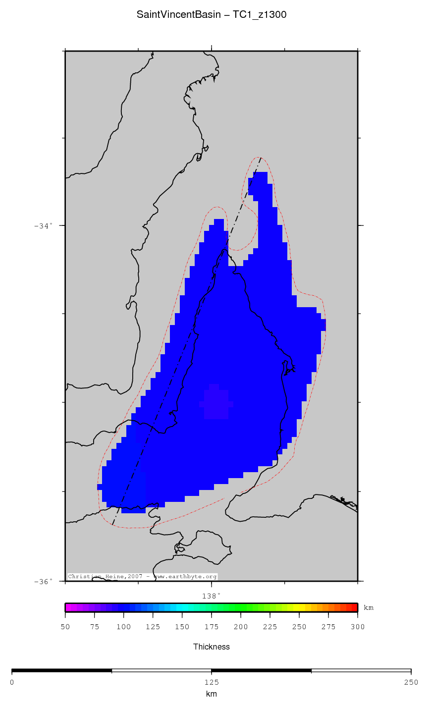 Saint Vincent Basin location map