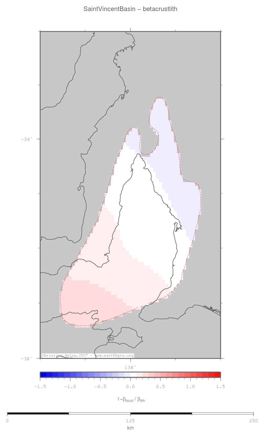 Saint Vincent Basin location map