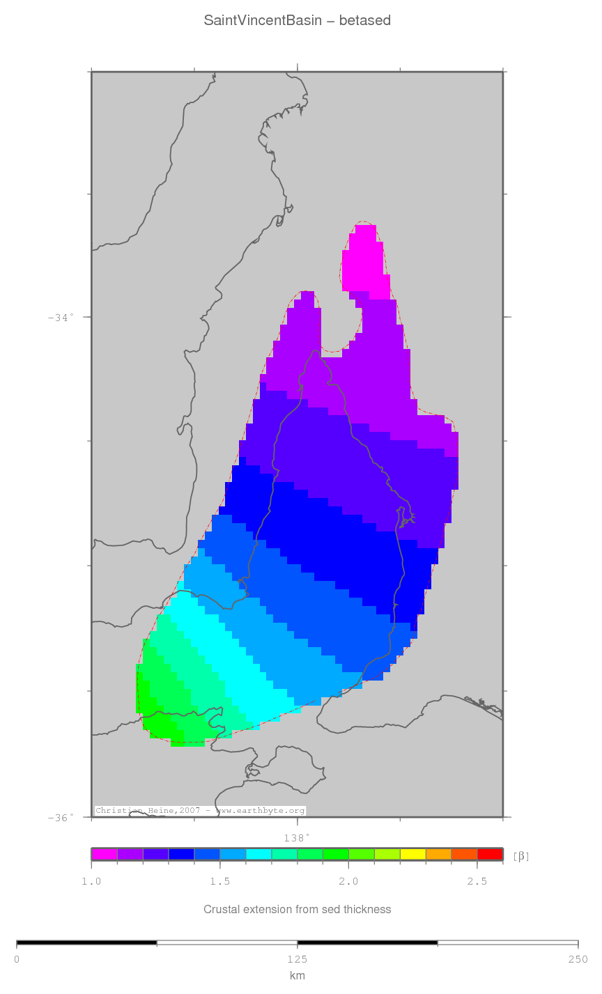 Saint Vincent Basin location map