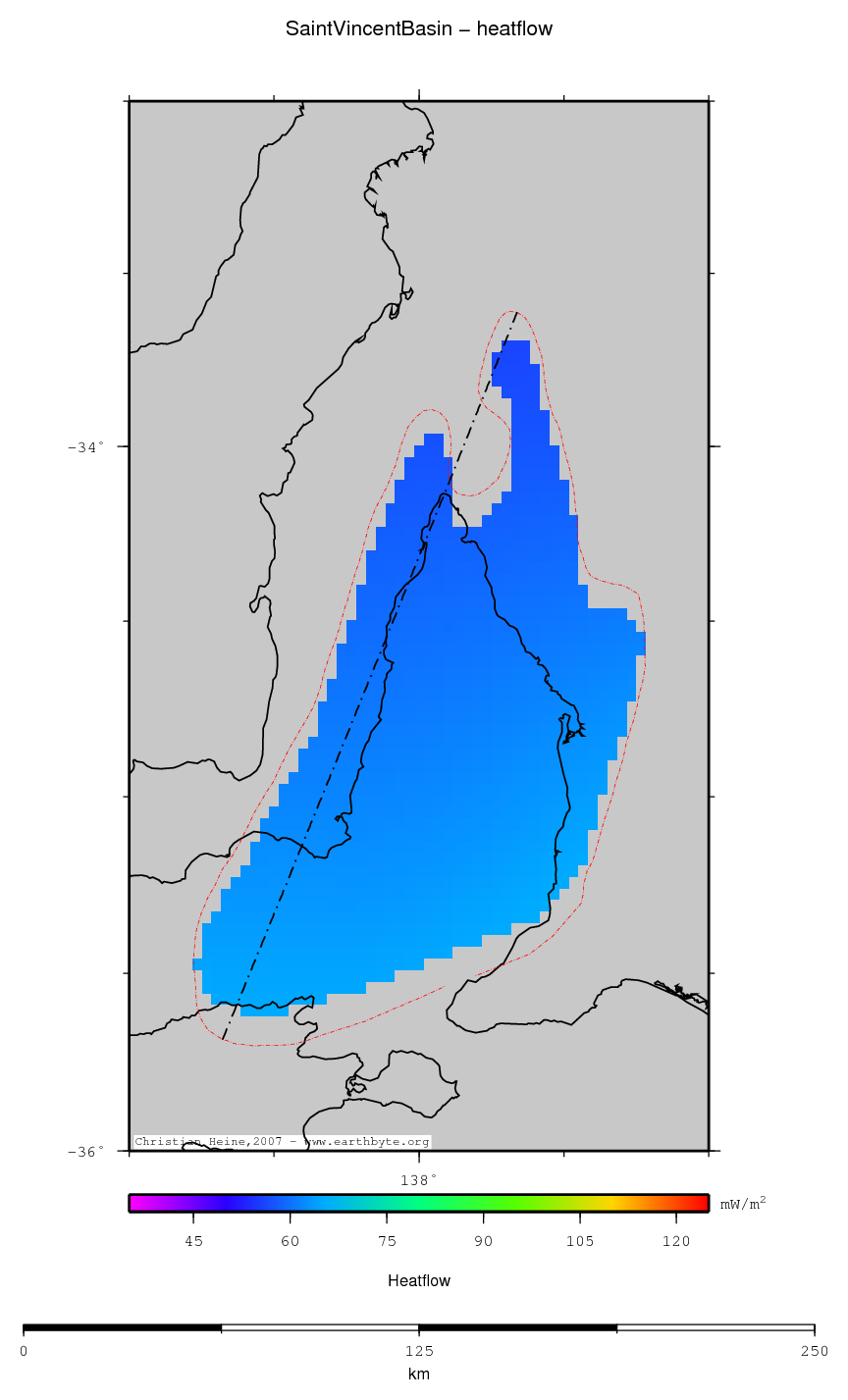 Saint Vincent Basin location map