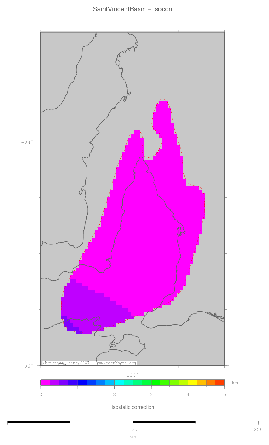 Saint Vincent Basin location map