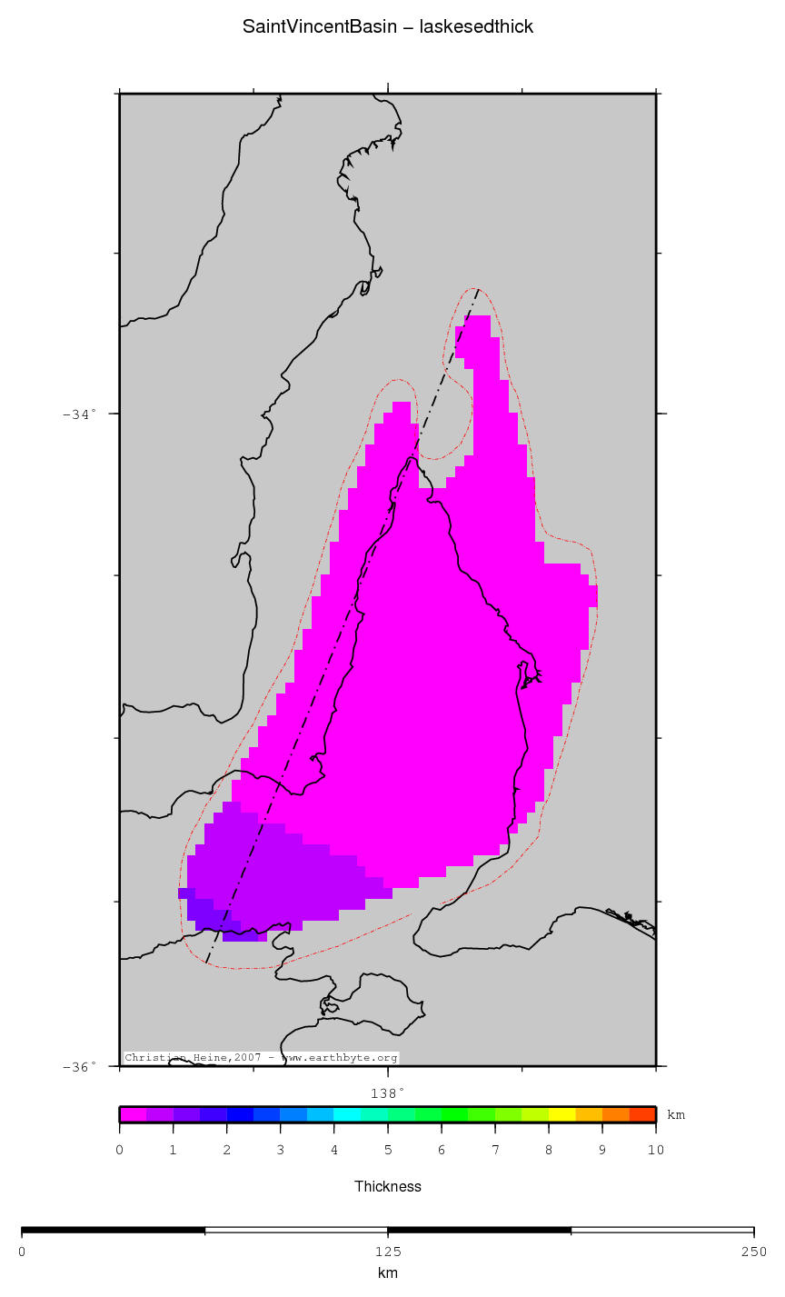 Saint Vincent Basin location map