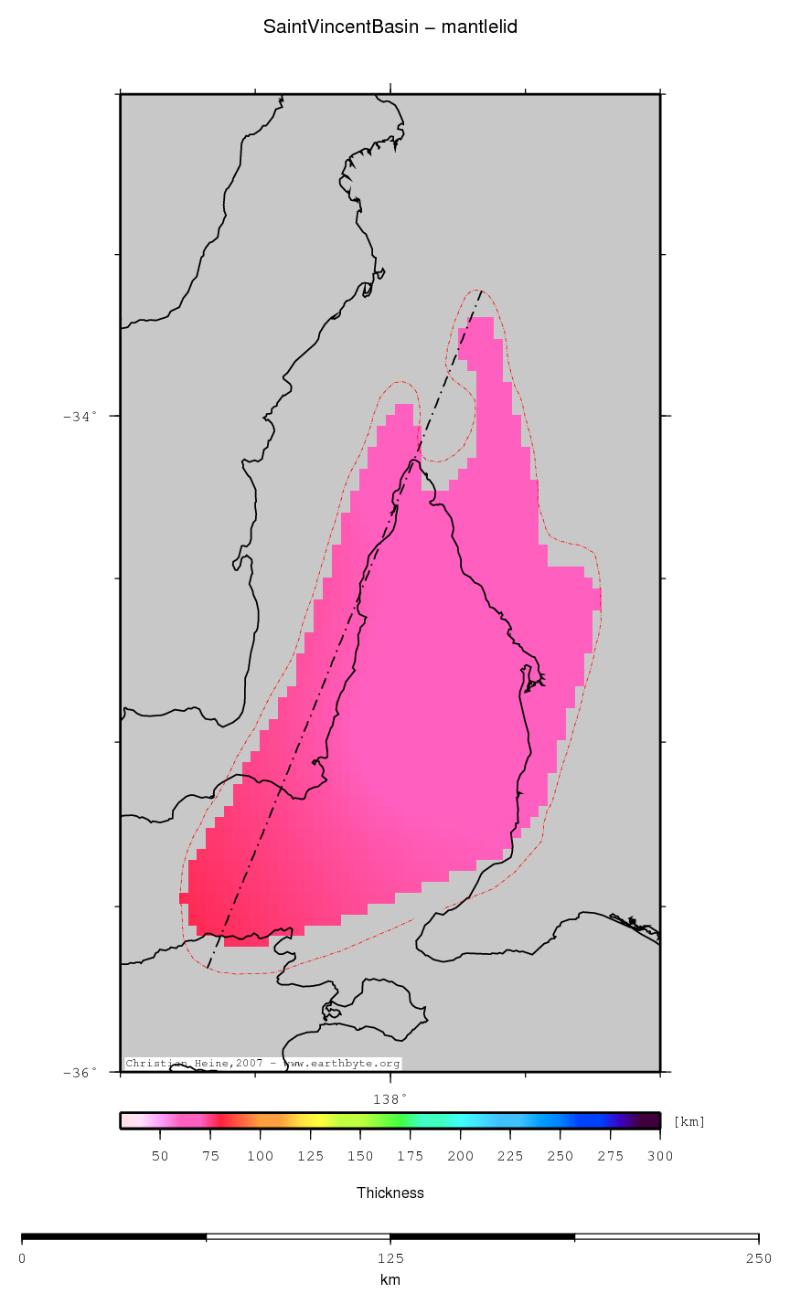 Saint Vincent Basin location map