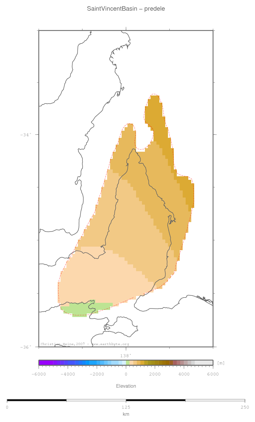 Saint Vincent Basin location map