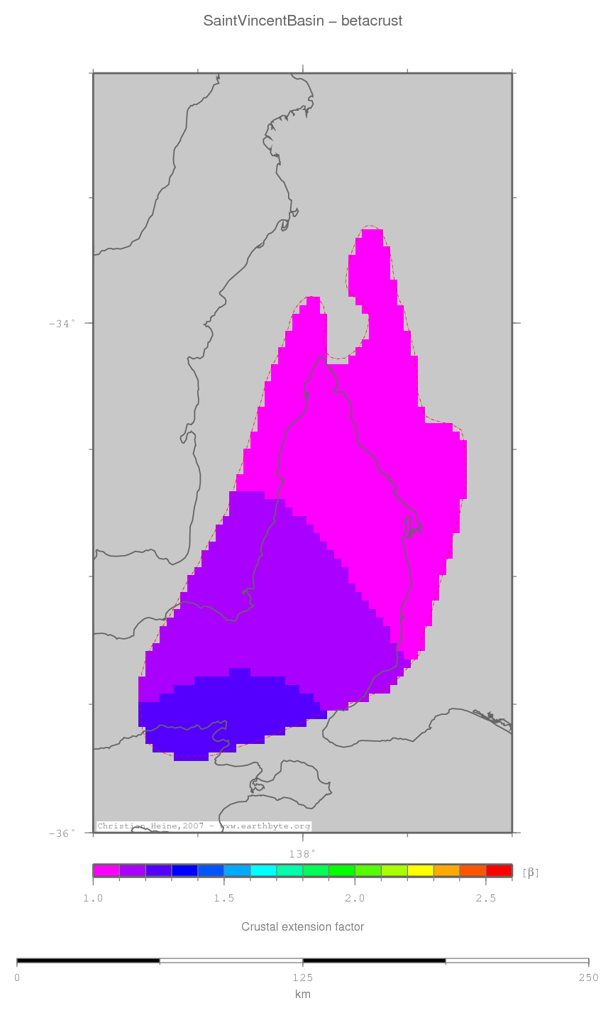Saint Vincent Basin location map