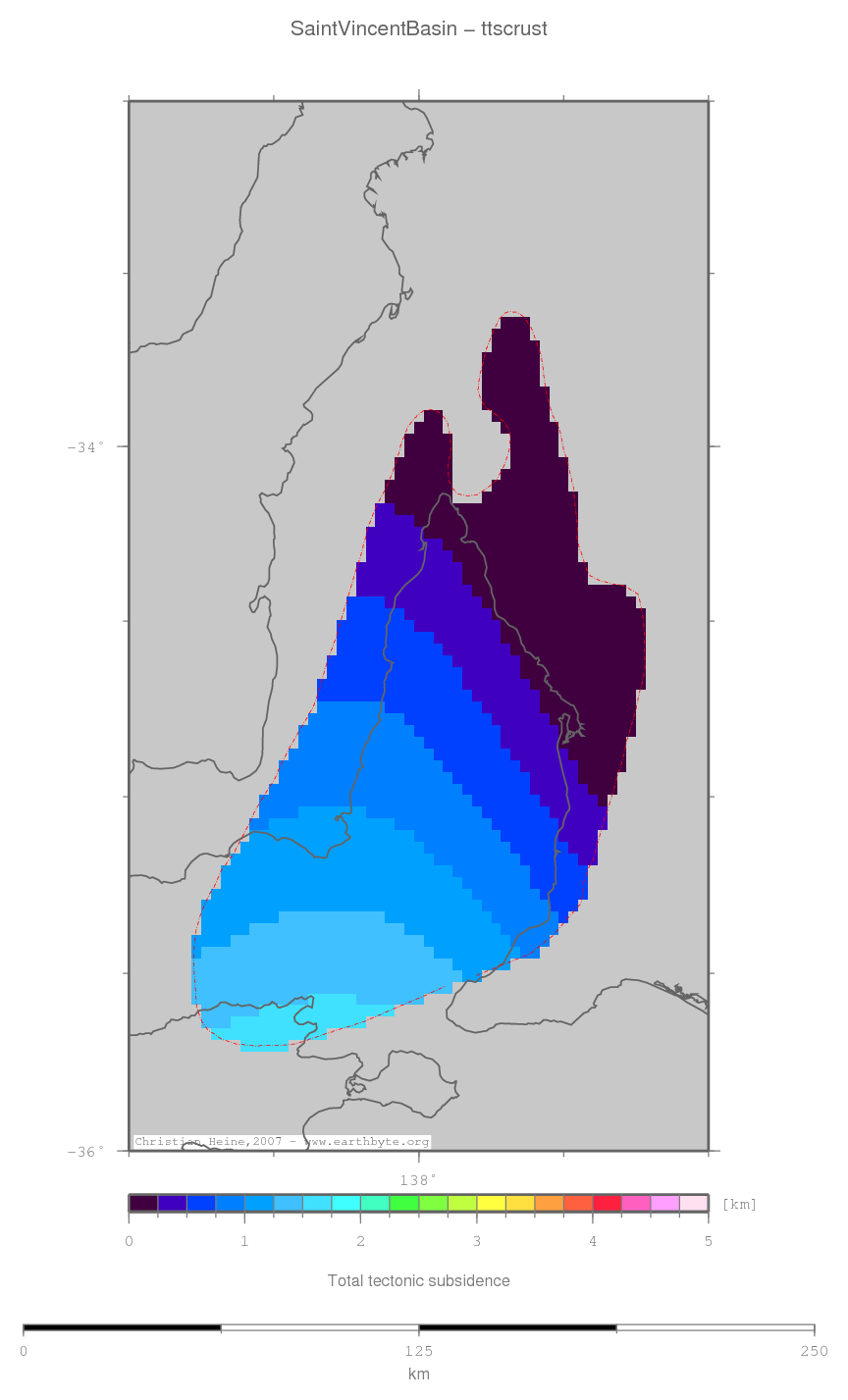 Saint Vincent Basin location map