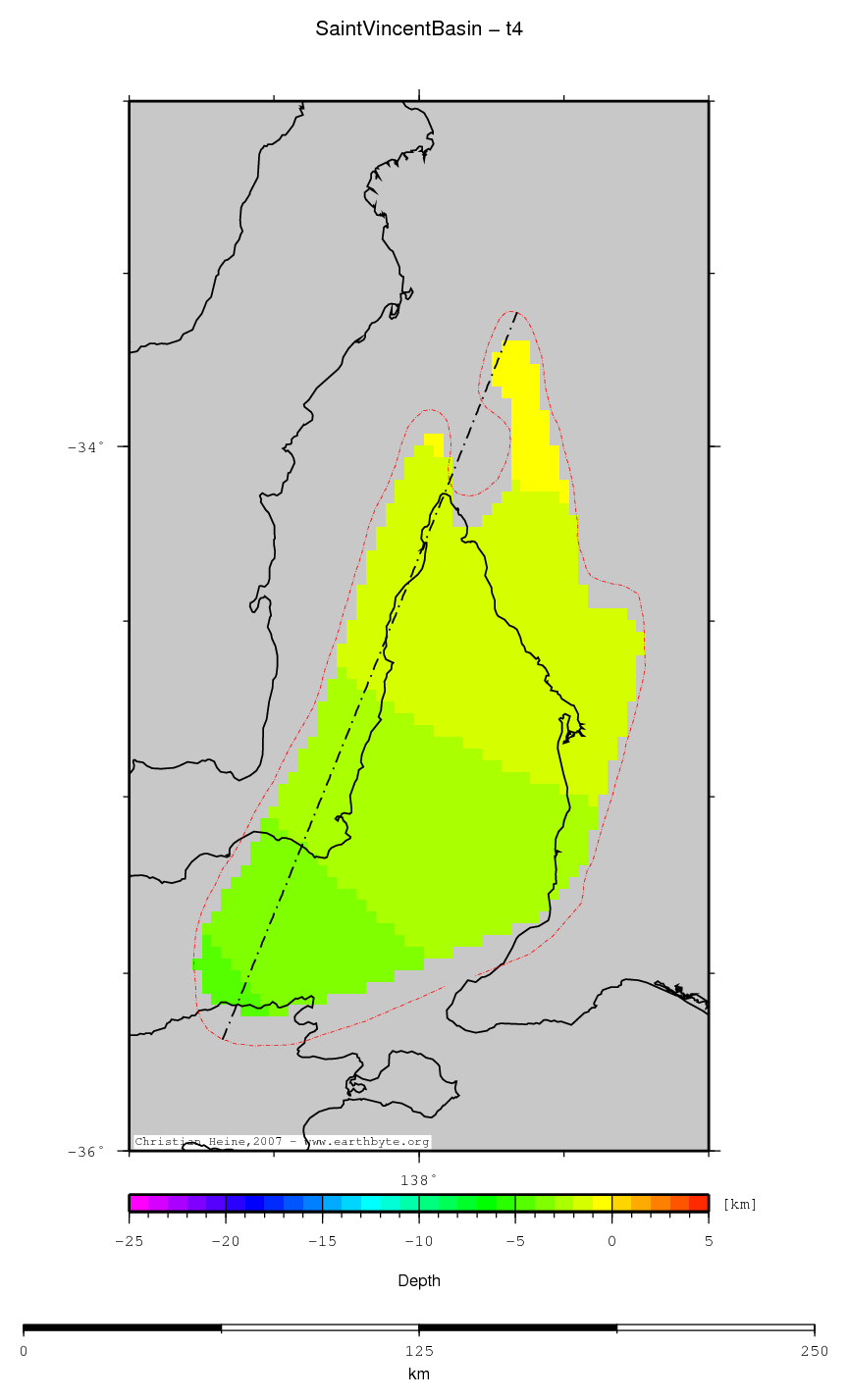 Saint Vincent Basin location map