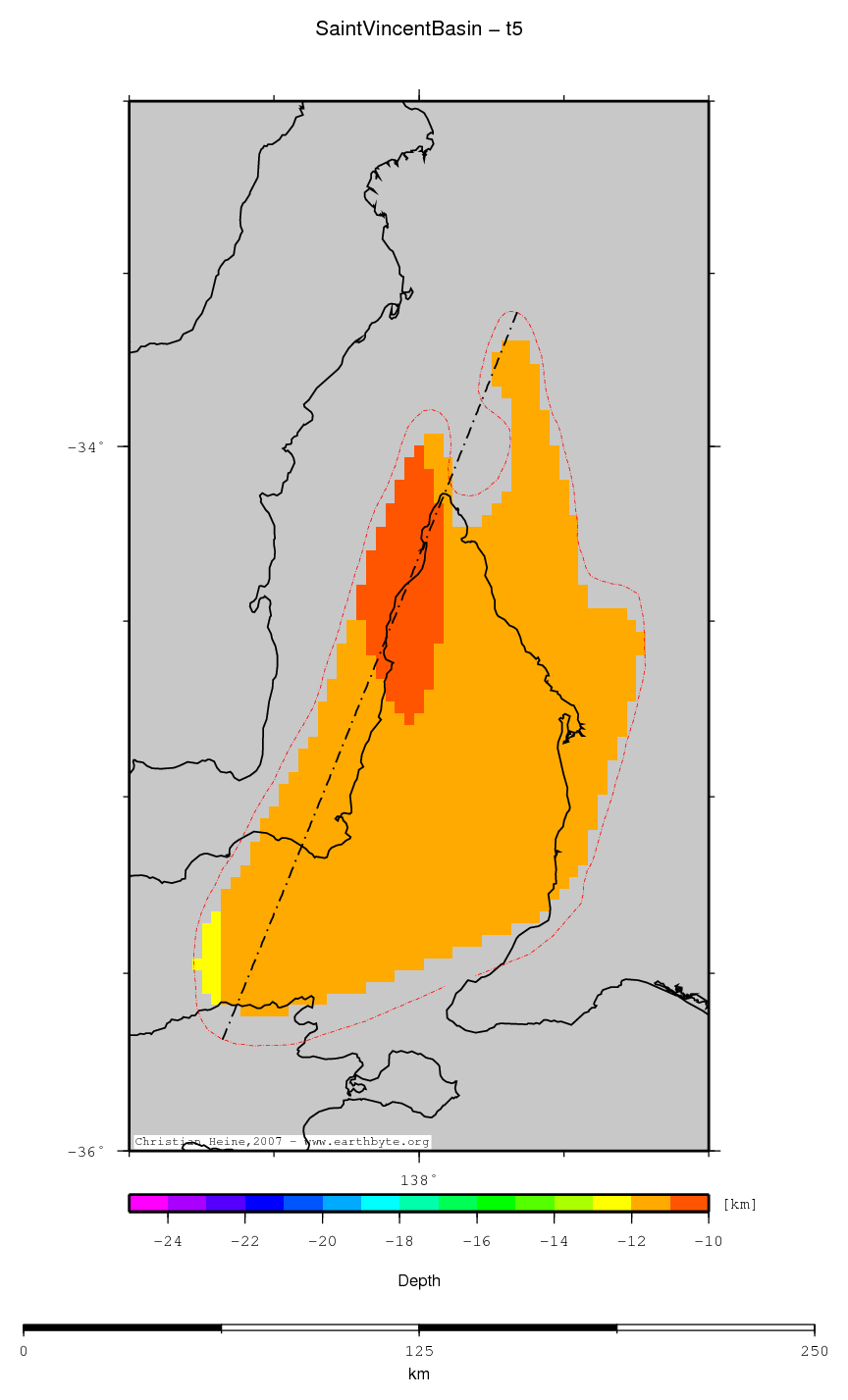 Saint Vincent Basin location map