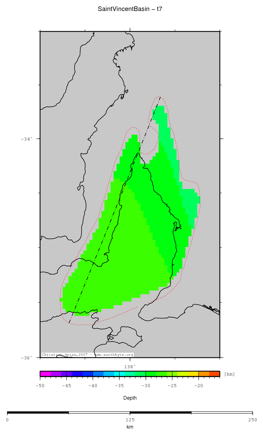 Saint Vincent Basin location map