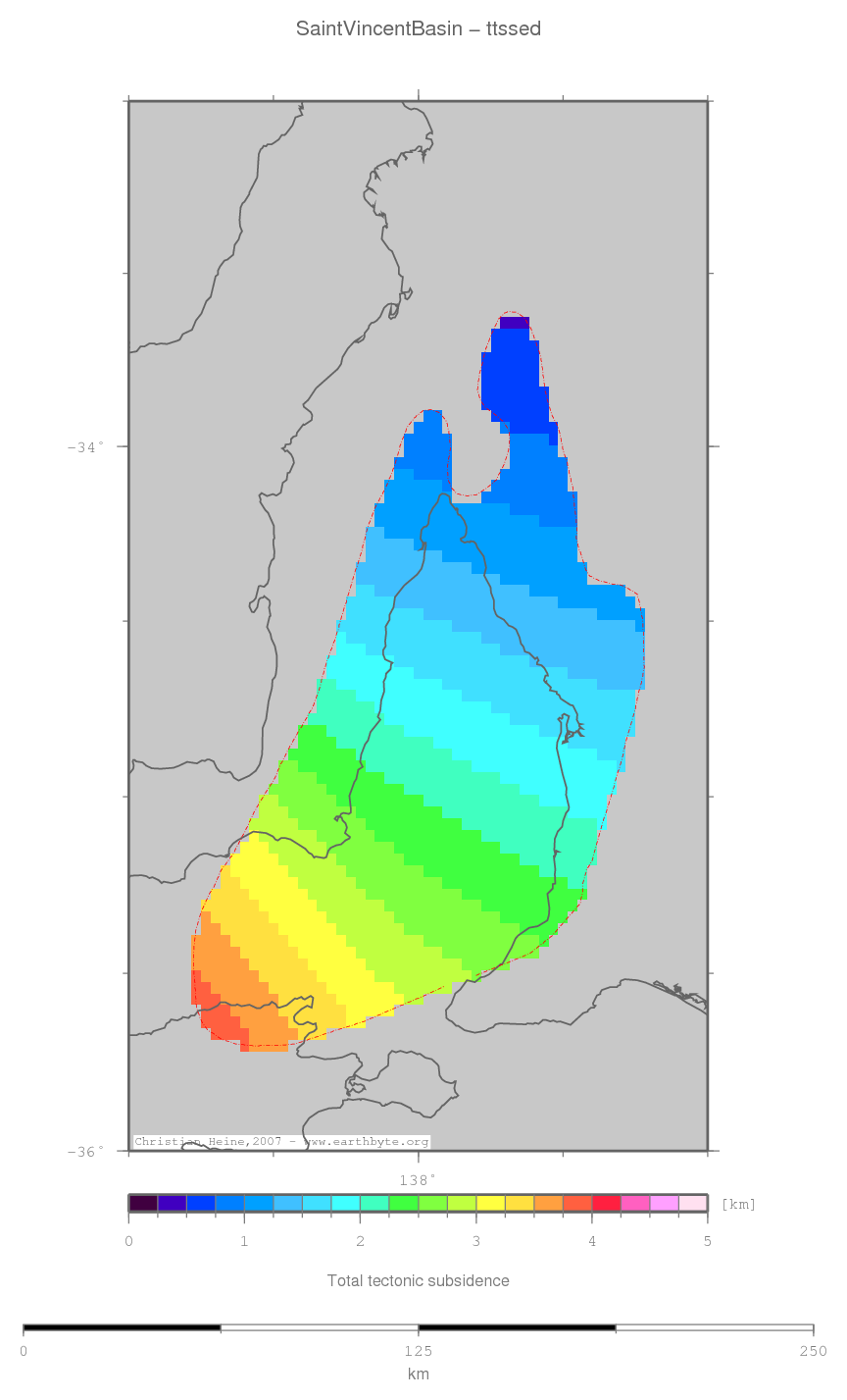 Saint Vincent Basin location map