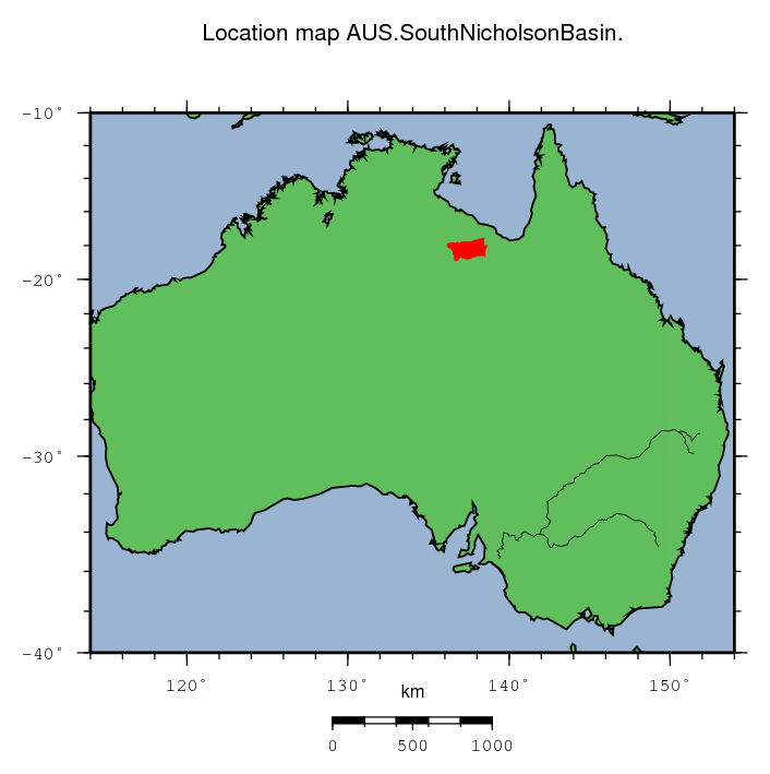 South Nicholson Basin location map