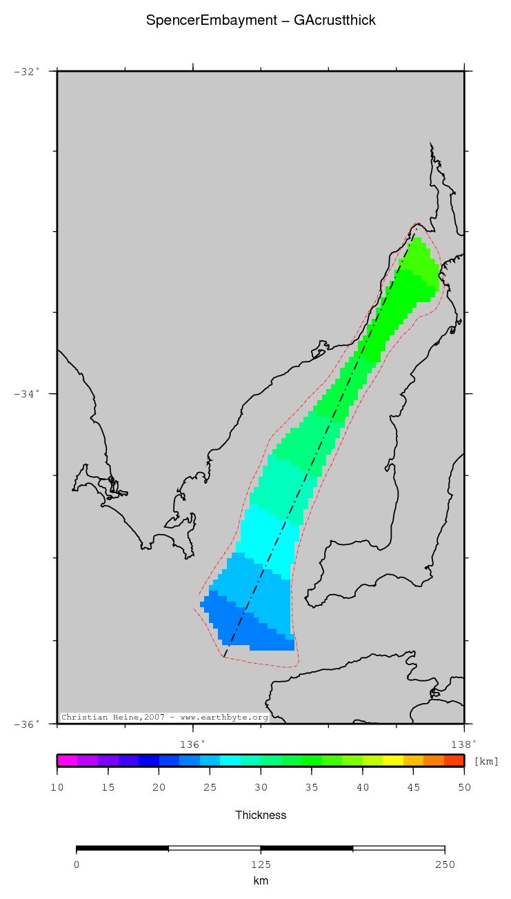 Spencer Embayment location map