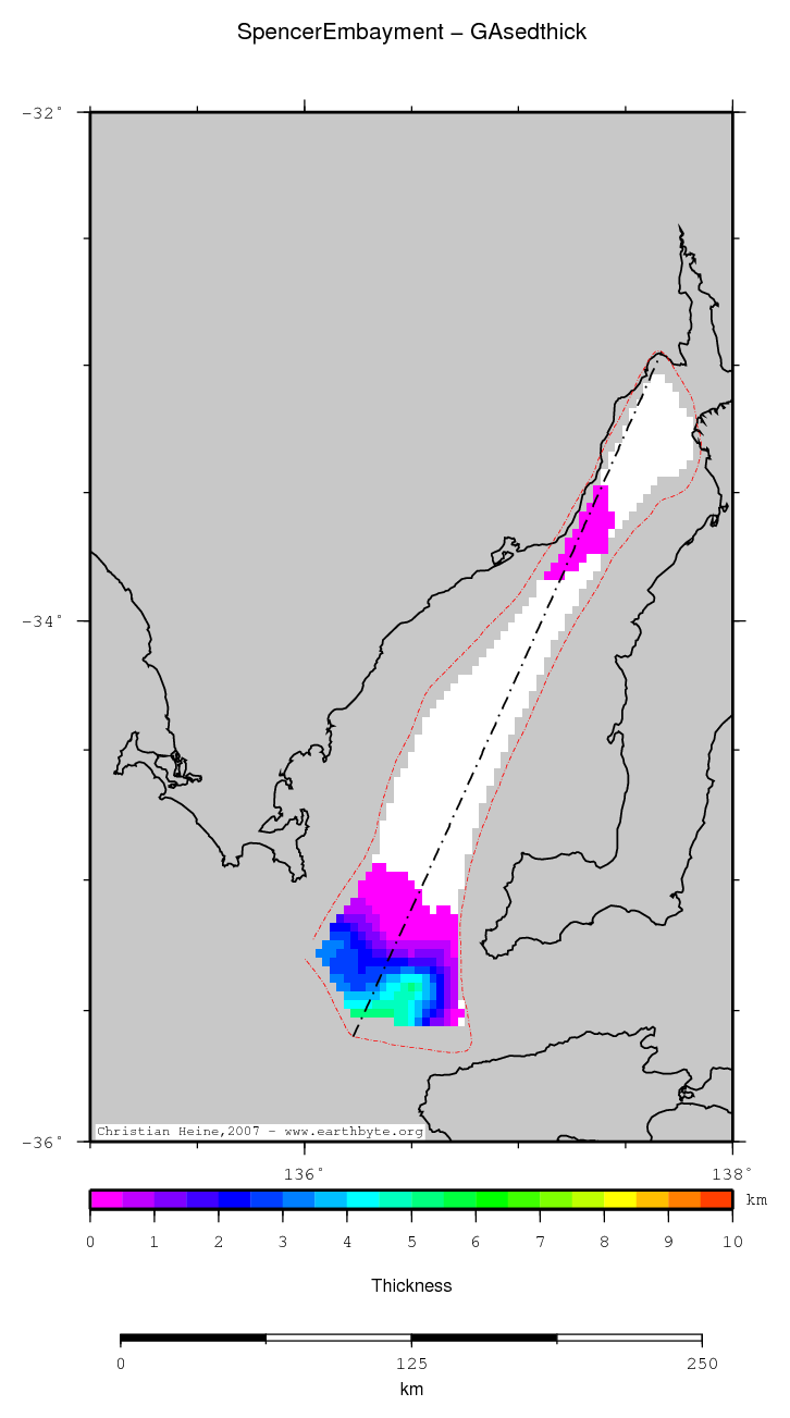 Spencer Embayment location map