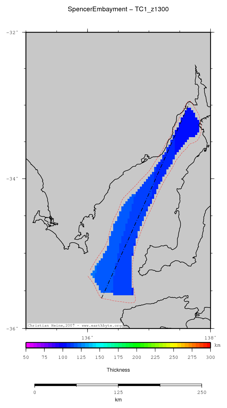 Spencer Embayment location map