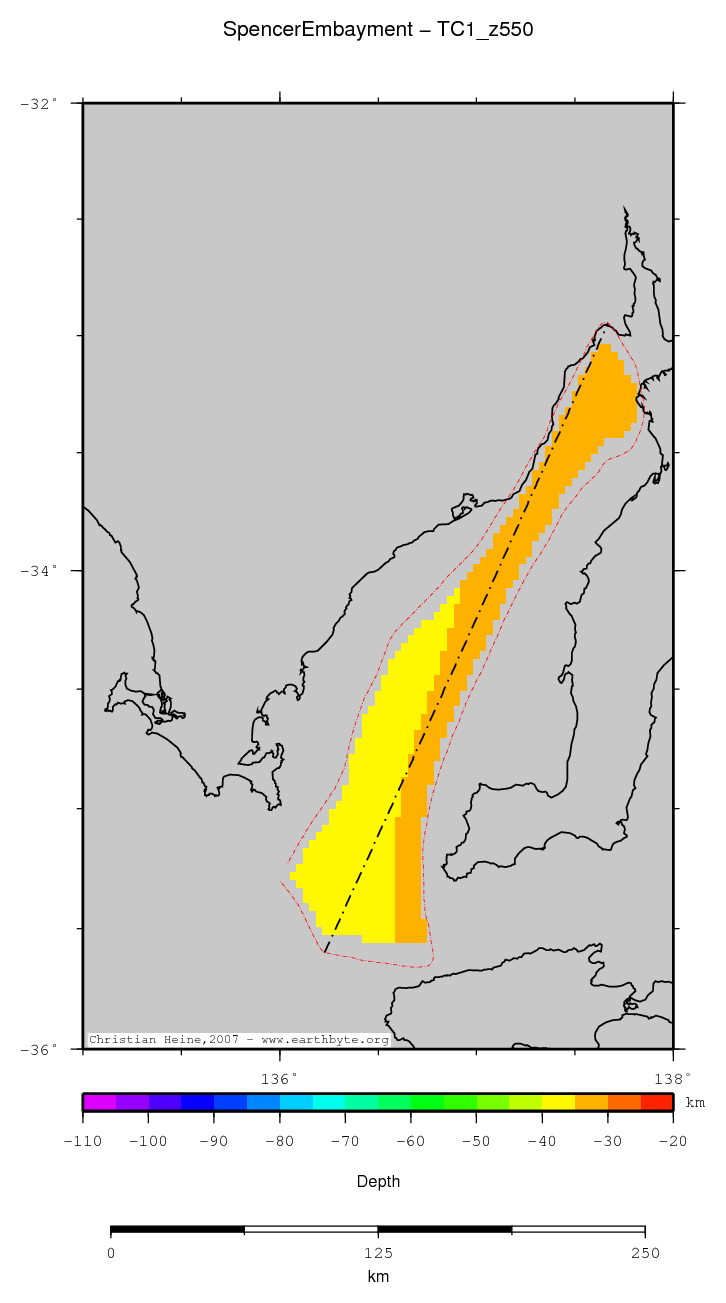 Spencer Embayment location map