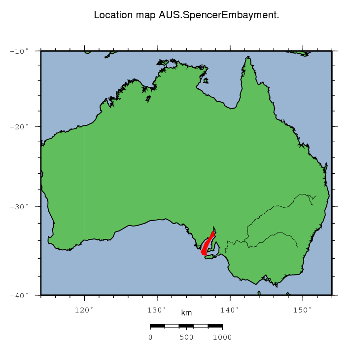 Spencer Embayment location map