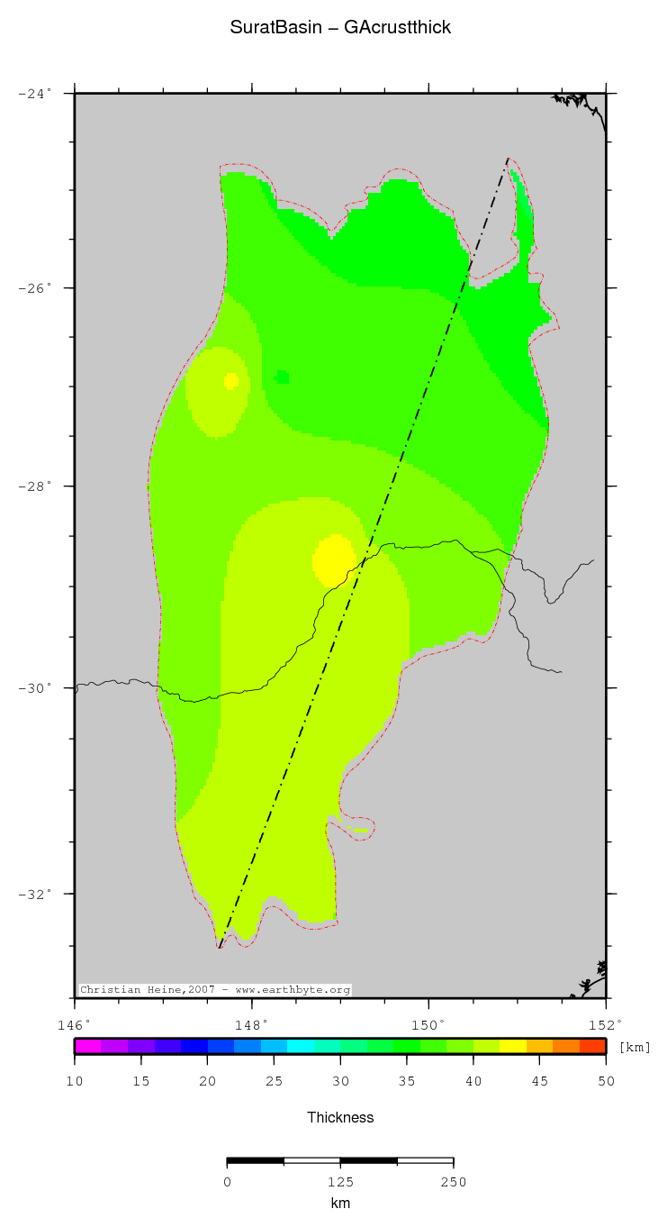 Surat Basin location map