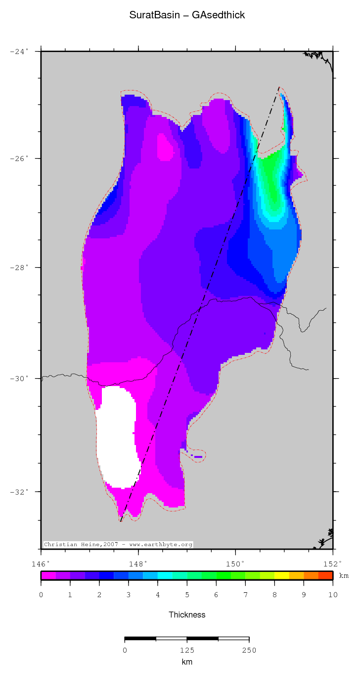 Surat Basin location map