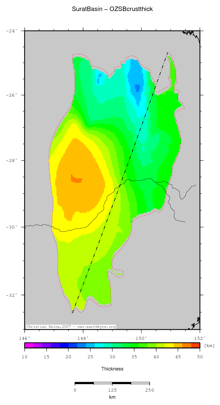 Surat Basin location map