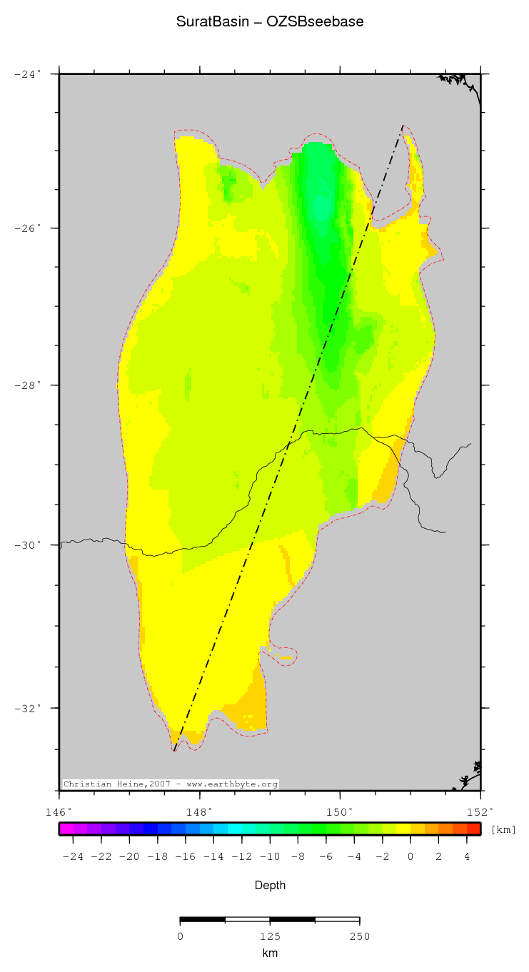 Surat Basin location map