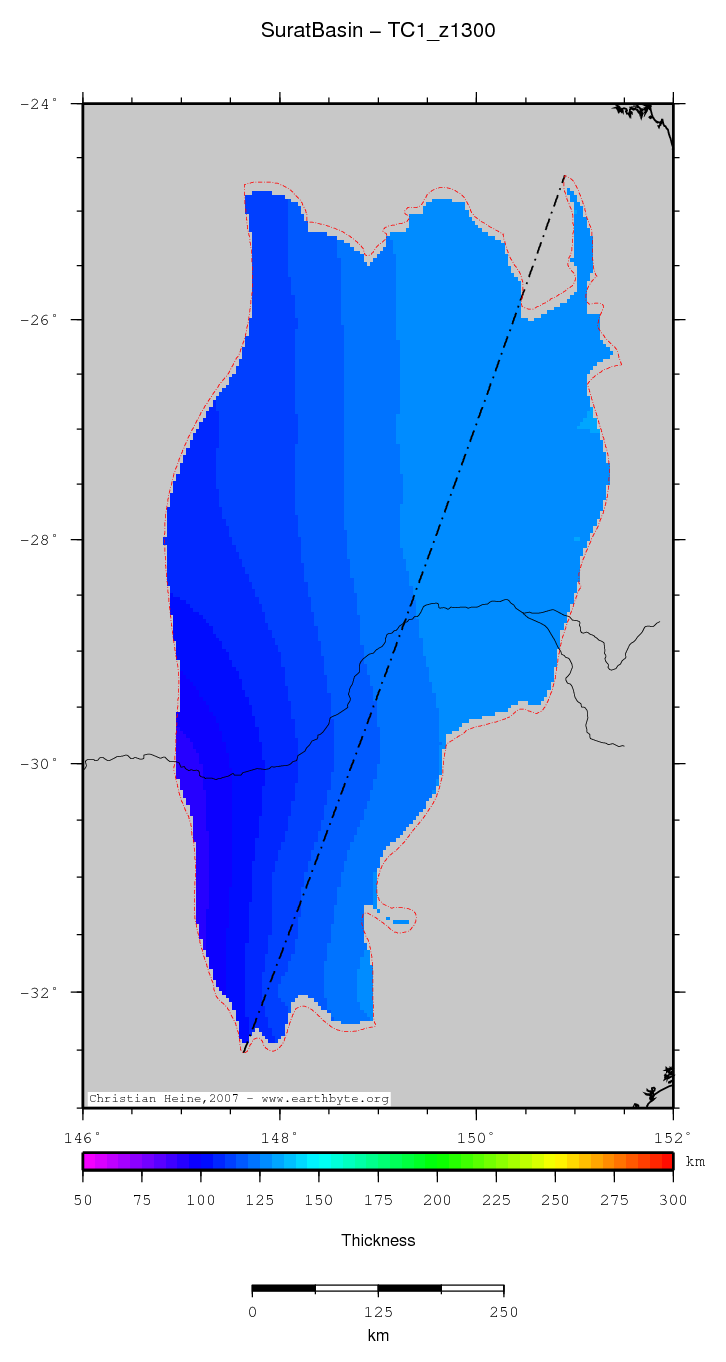 Surat Basin location map