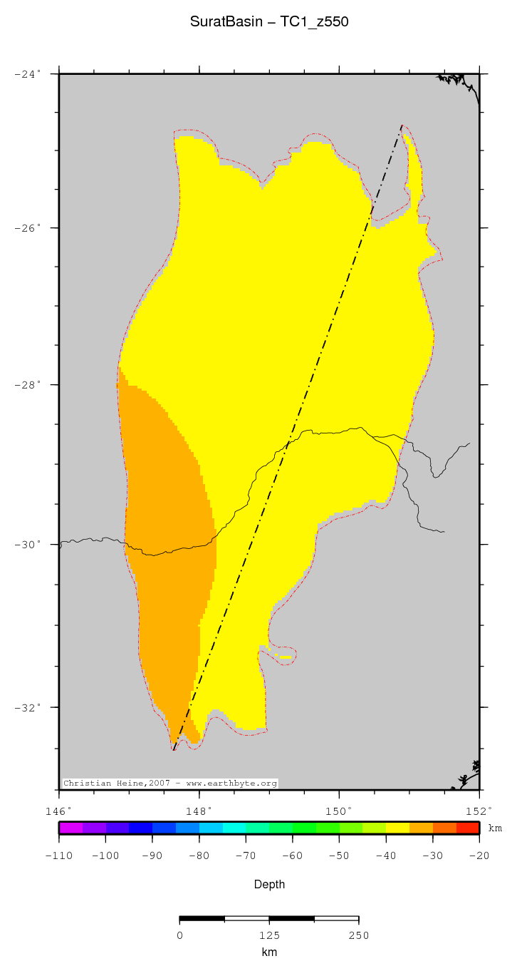 Surat Basin location map