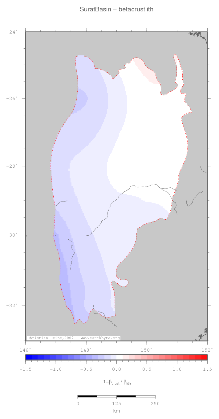 Surat Basin location map