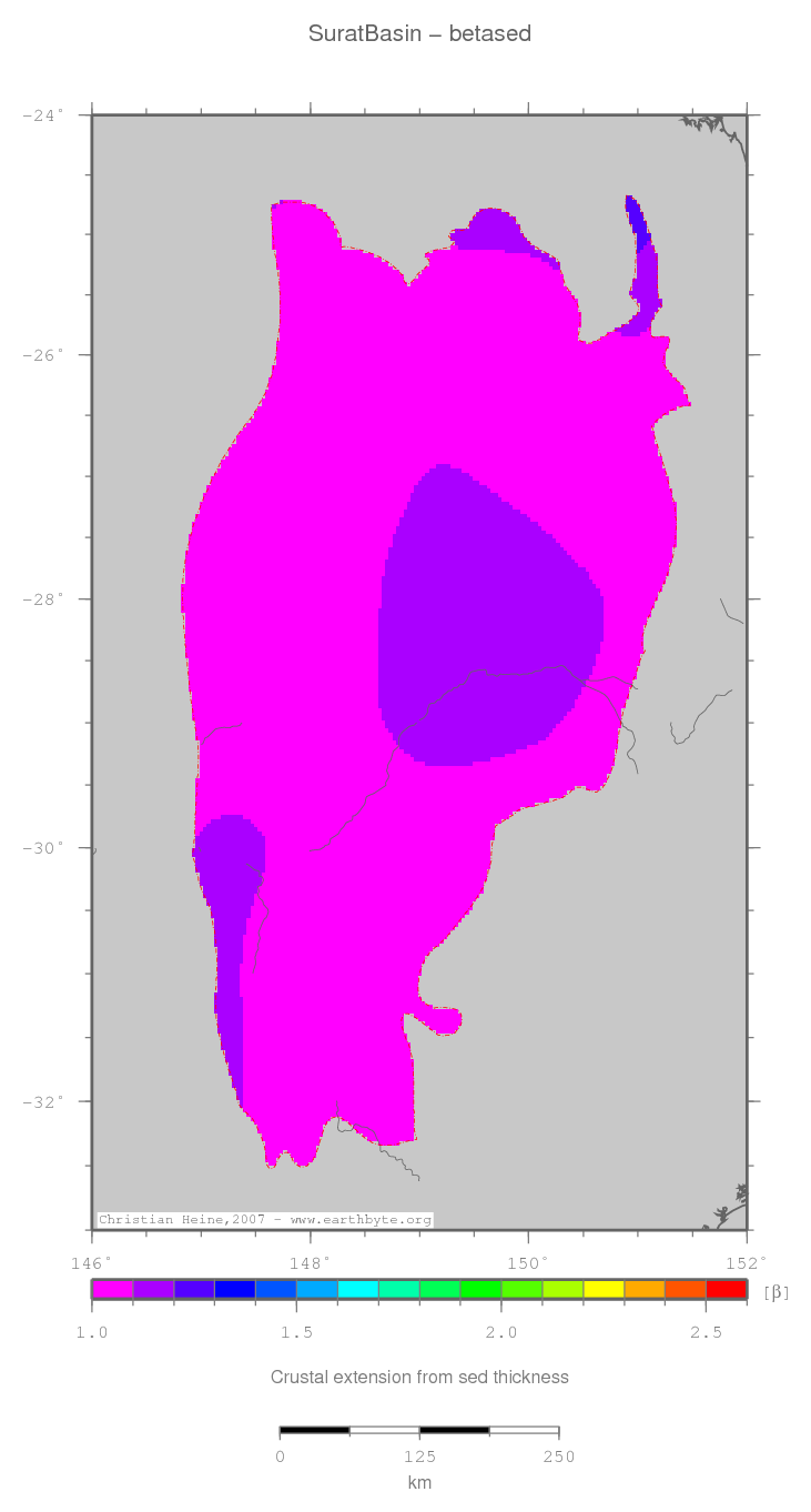 Surat Basin location map