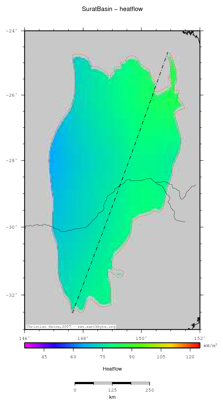 Surat Basin location map