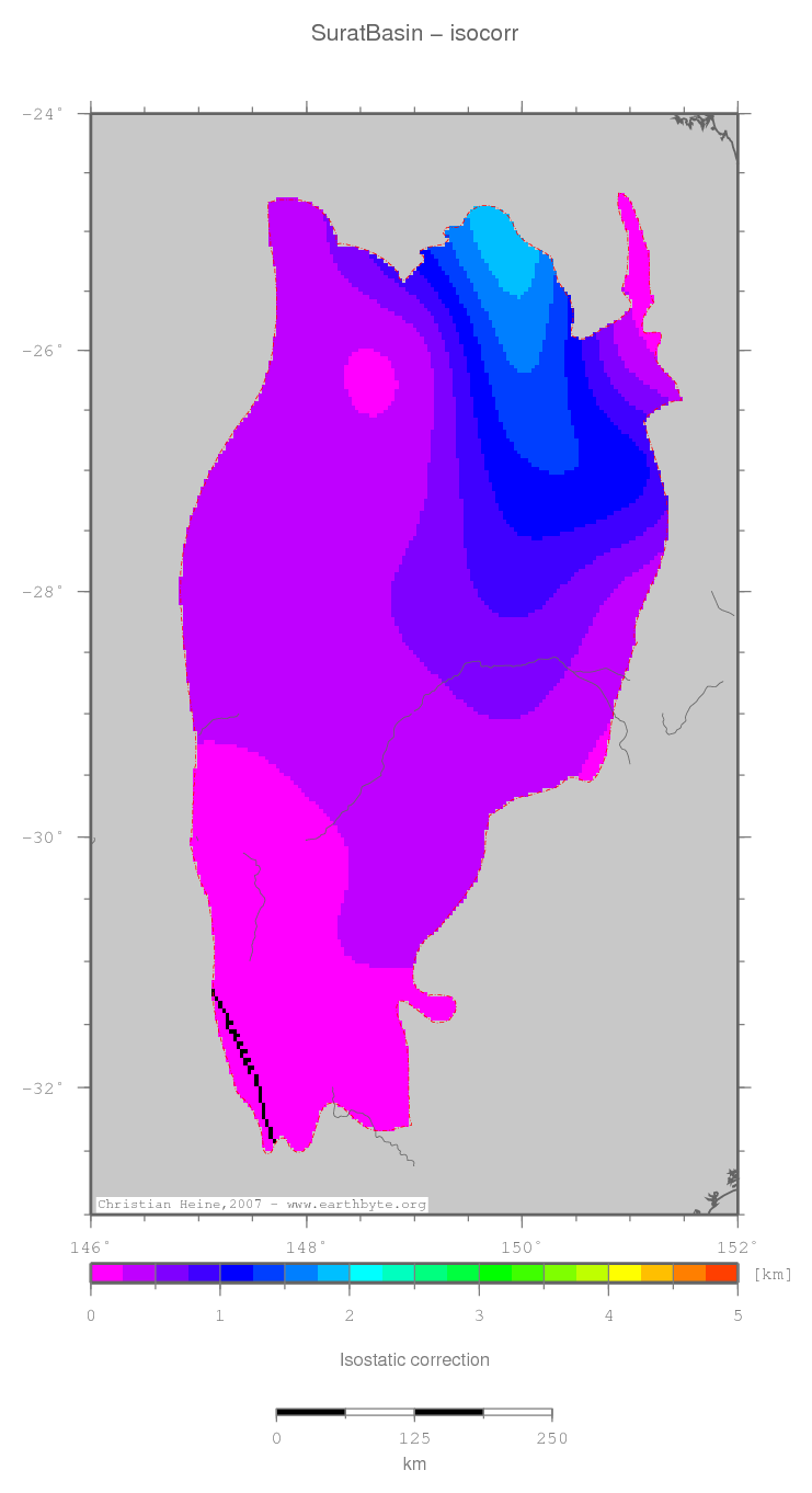 Surat Basin location map