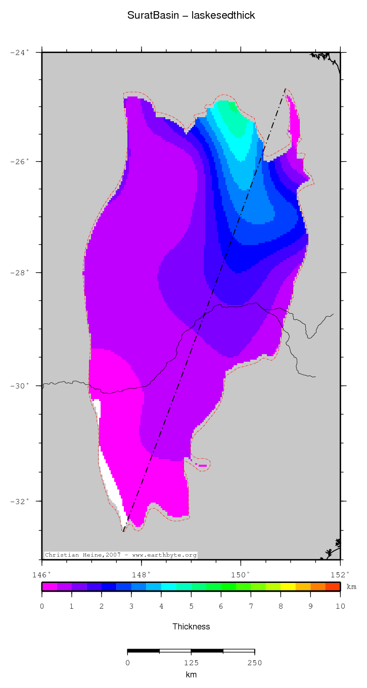 Surat Basin location map