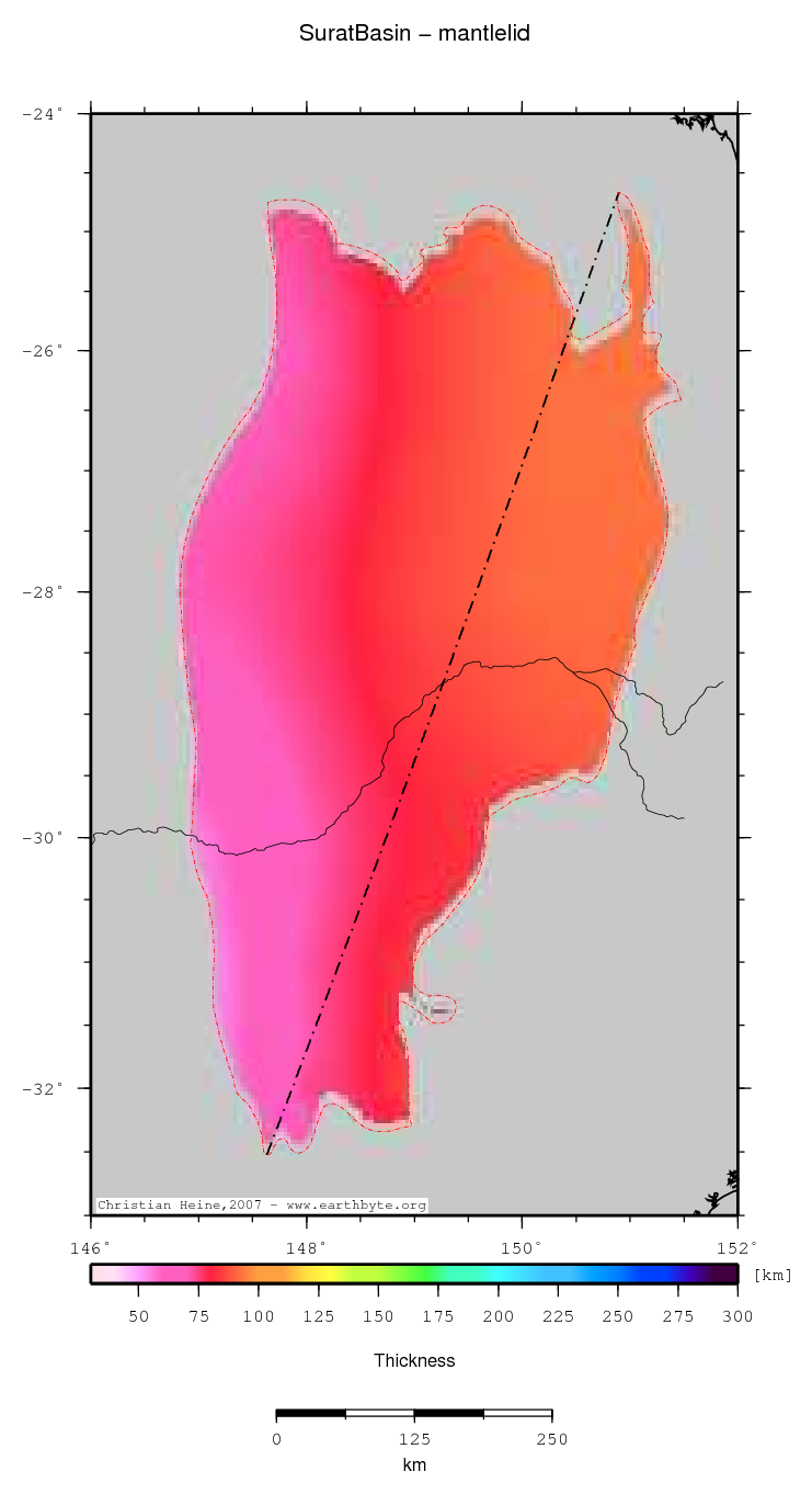 Surat Basin location map