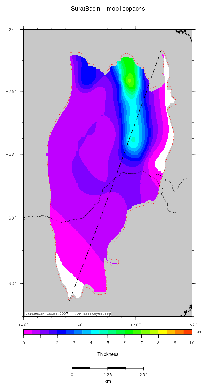 Surat Basin location map