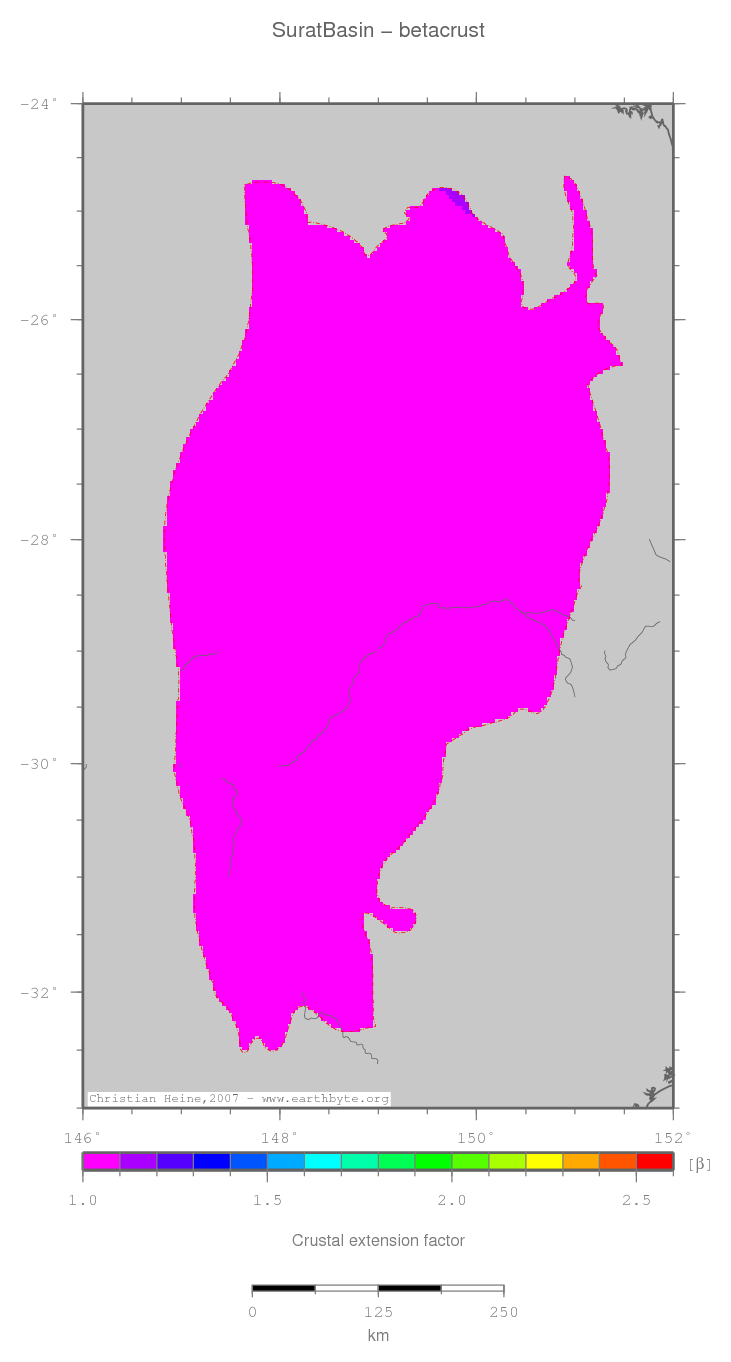 Surat Basin location map