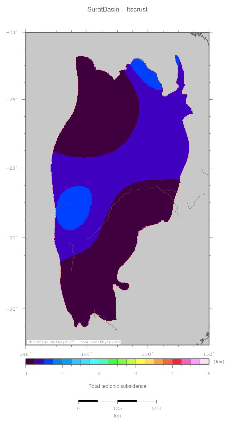 Surat Basin location map