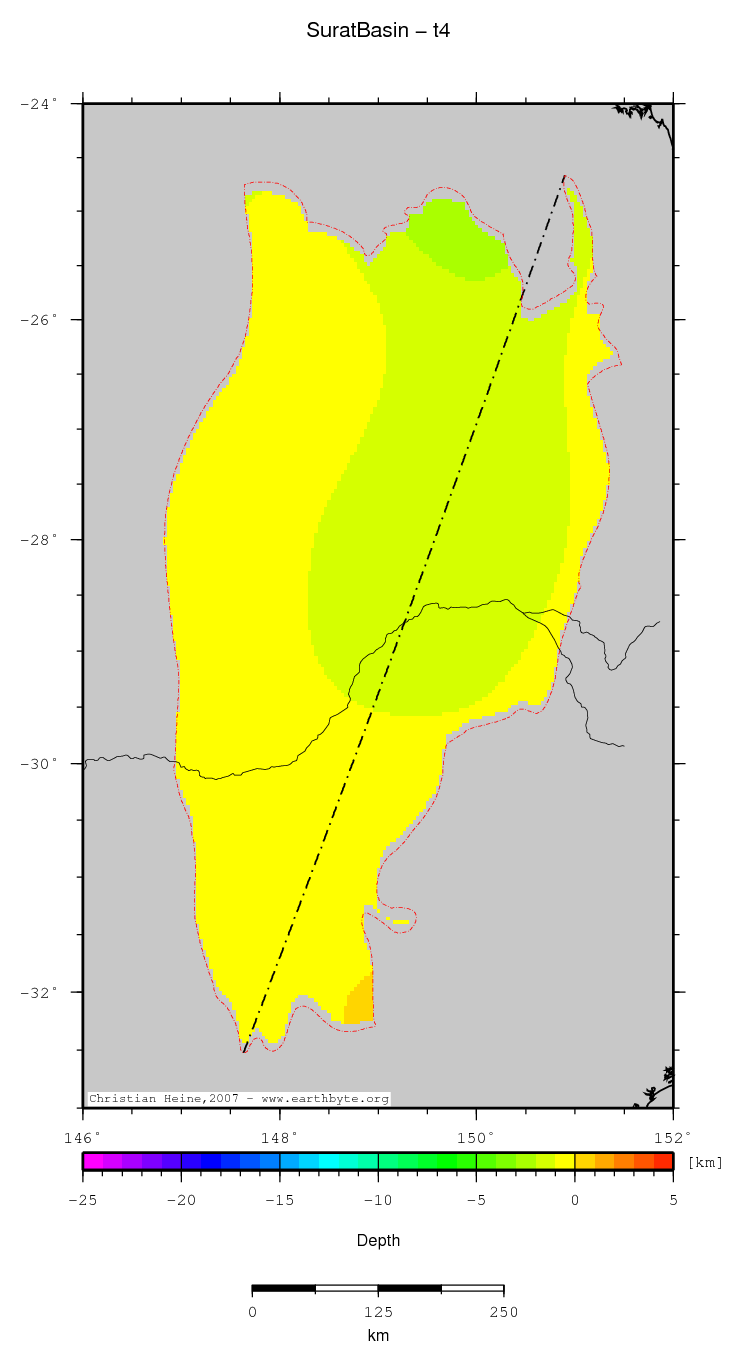 Surat Basin location map