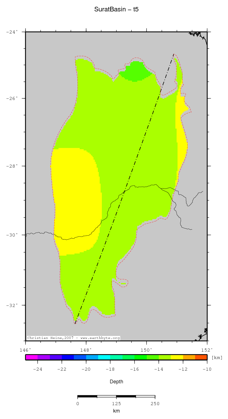 Surat Basin location map